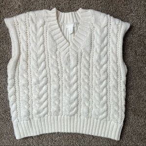 White sweater vest